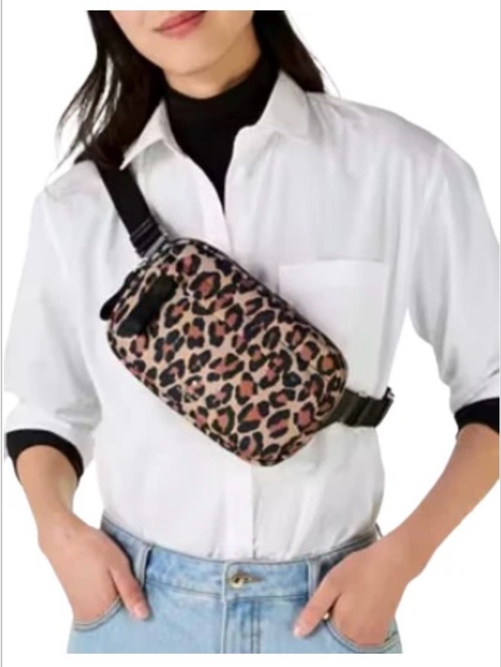 kate spade Leopard Print Crossbody Belt Bag New with tag